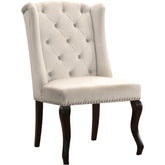 Tauber Tufted Velvet Side Chairs-Wooden Crest